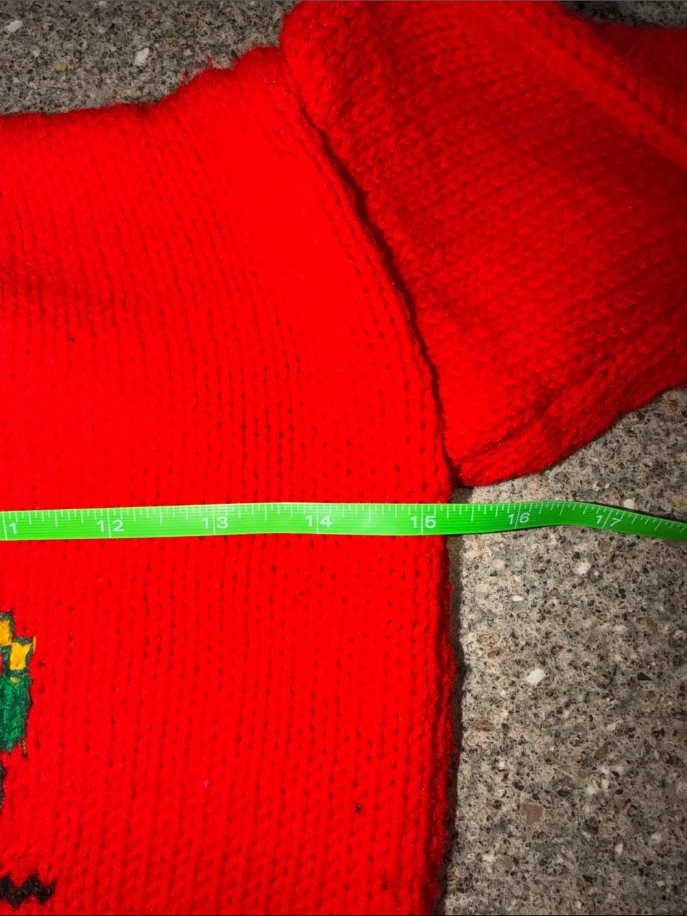 Hand knit Vintage Red Kids Sweater with Cars